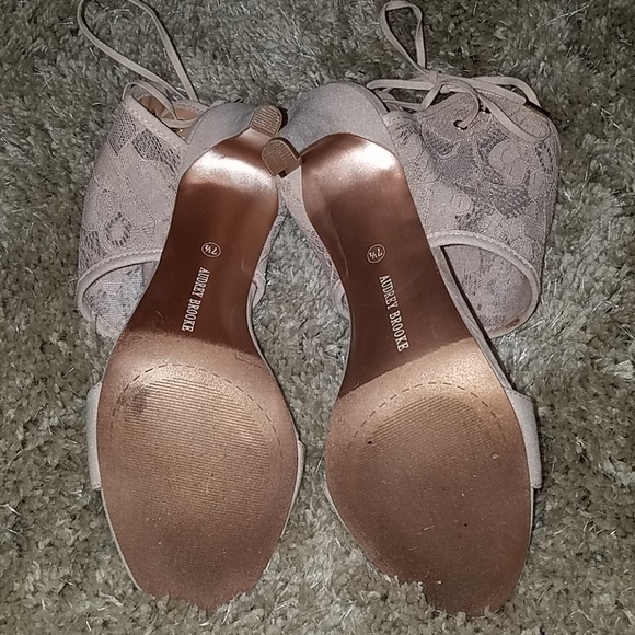 Nude Bootie Heels 7.5 - Picture 7 of 7